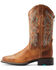Image #2 - Ariat Women's Round Up Back Zip Western Boots - Broad Square Toe, Brown, hi-res