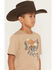 Image #2 - Sable Sky Boys' Wild West Short Sleeve Graphic T-Shirt, Brown, hi-res