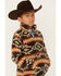 Image #2 - Rock & Roll Denim Boys' Southwestern Striped Fuzzy 1/4 Zip Pullover , Grey, hi-res