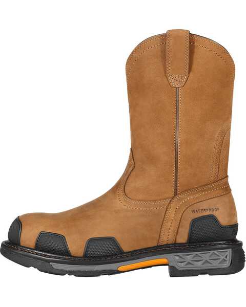 Image #5 - Ariat Men's Overdrive Waterproof Pull On Work Boots - Composite Toe, Dusty Brn, hi-res