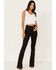 Image #1 - 7 For All Mankind Women's High Rise Coated Slim Bootcut Jeans, Black, hi-res