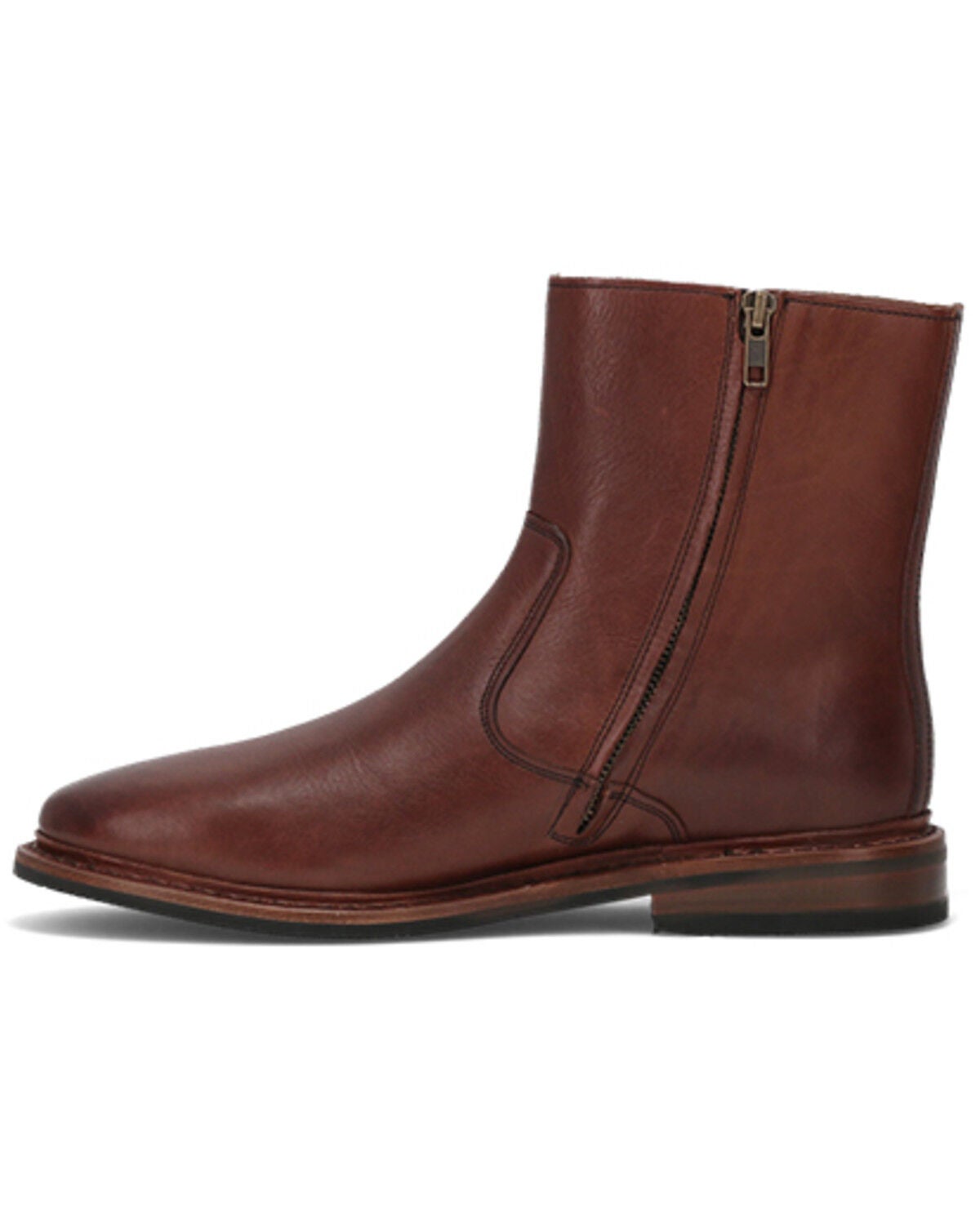Image #3 - Frye Men's Paul Inside Zip Casual Boots - Round Toe, Brown, hi-res