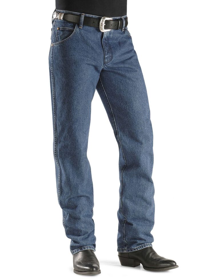 Wrangler Men's 47MWZ Dark Wash Cowboy Cut Regular Prewashed Jeans, Dark Stone, hi-res