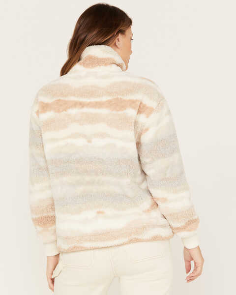 Image #4 - Cleo + Wolf Women's Jacquard 1/4 Zip Pullover , Sand, hi-res