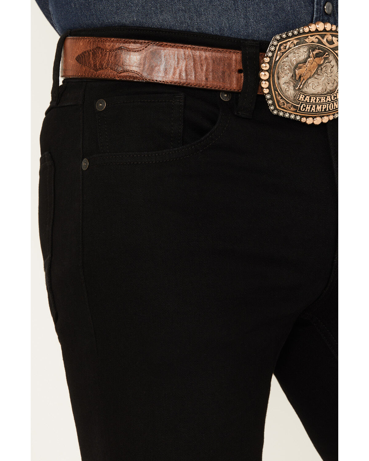 Image #2 - RANK 45® Men's Ambush Slim Straight Performance Stretch Denim Jeans, Black, hi-res
