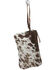 Myra Bag Women's Hair-On Hide Small Pouch Wristlet Bag, Brown, hi-res
