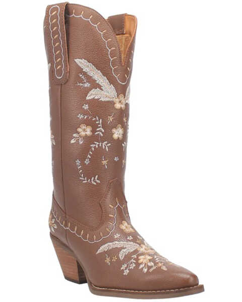 Image #1 - Dingo Women's Full Bloom Western Boots - Medium Toe, Brown, hi-res