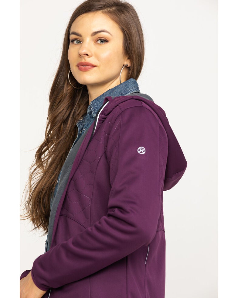 Roper Women's Purple Bonded Fleece Hooded Jacket Sheplers
