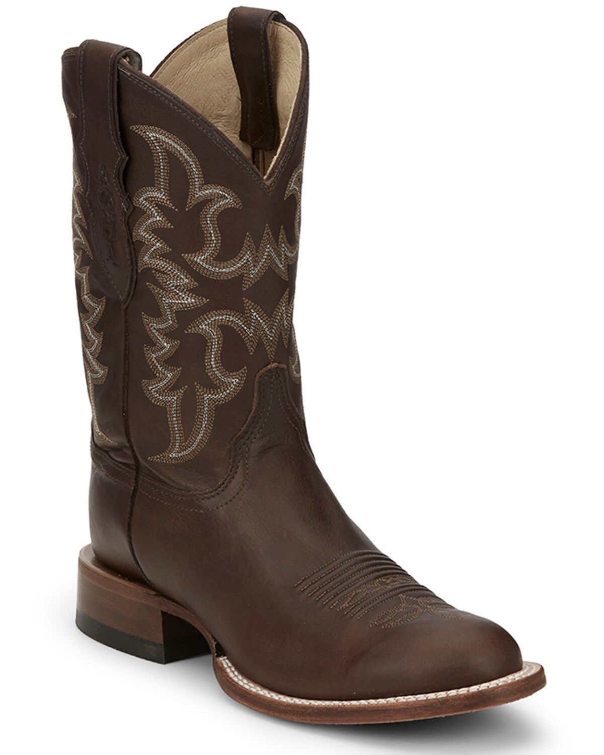 Justin Men's Western Boot - Round Toe, Brown