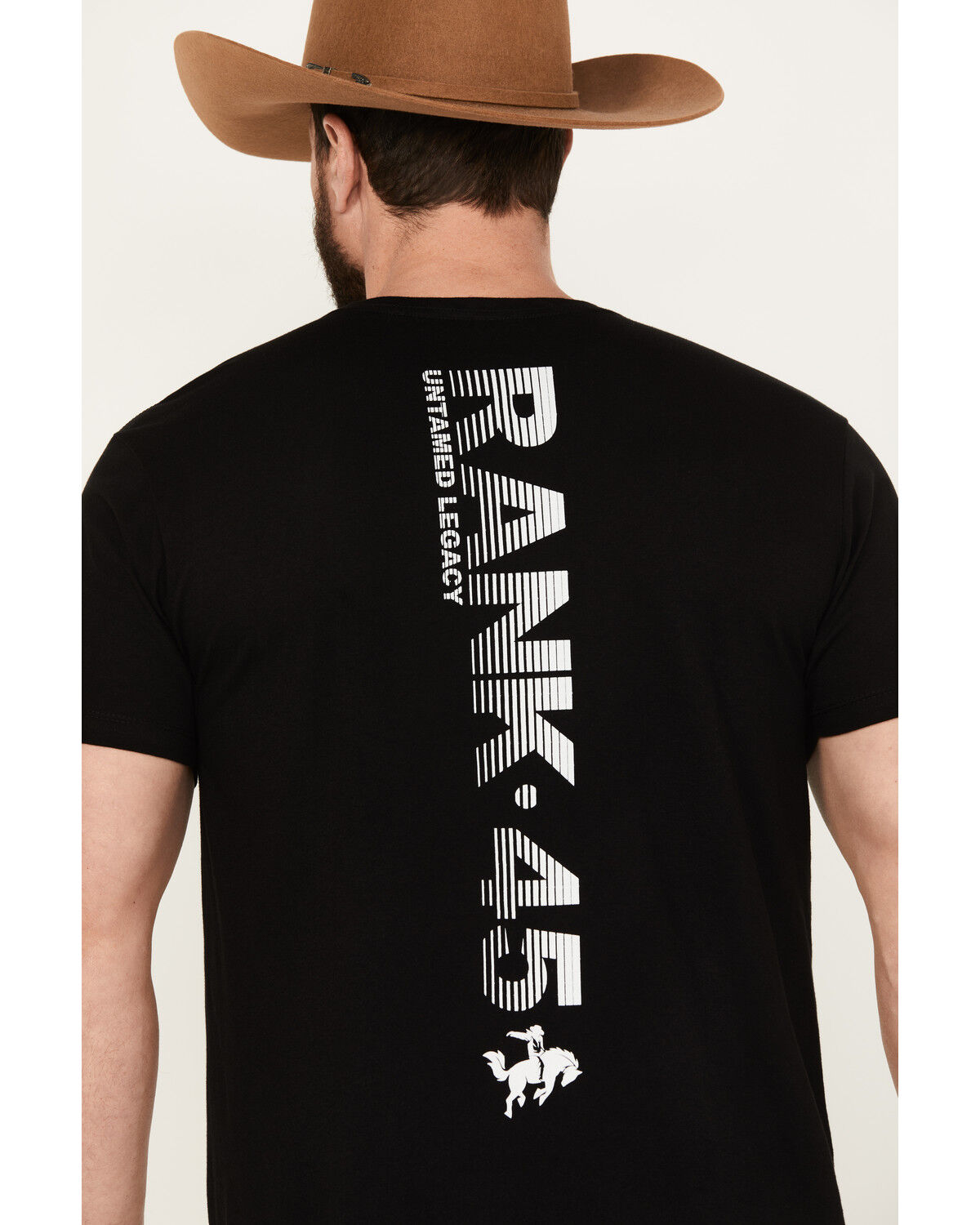 Image #4 - RANK 45® Men's Bronco Coral Short Sleeve Graphic T-Shirt, Black, hi-res