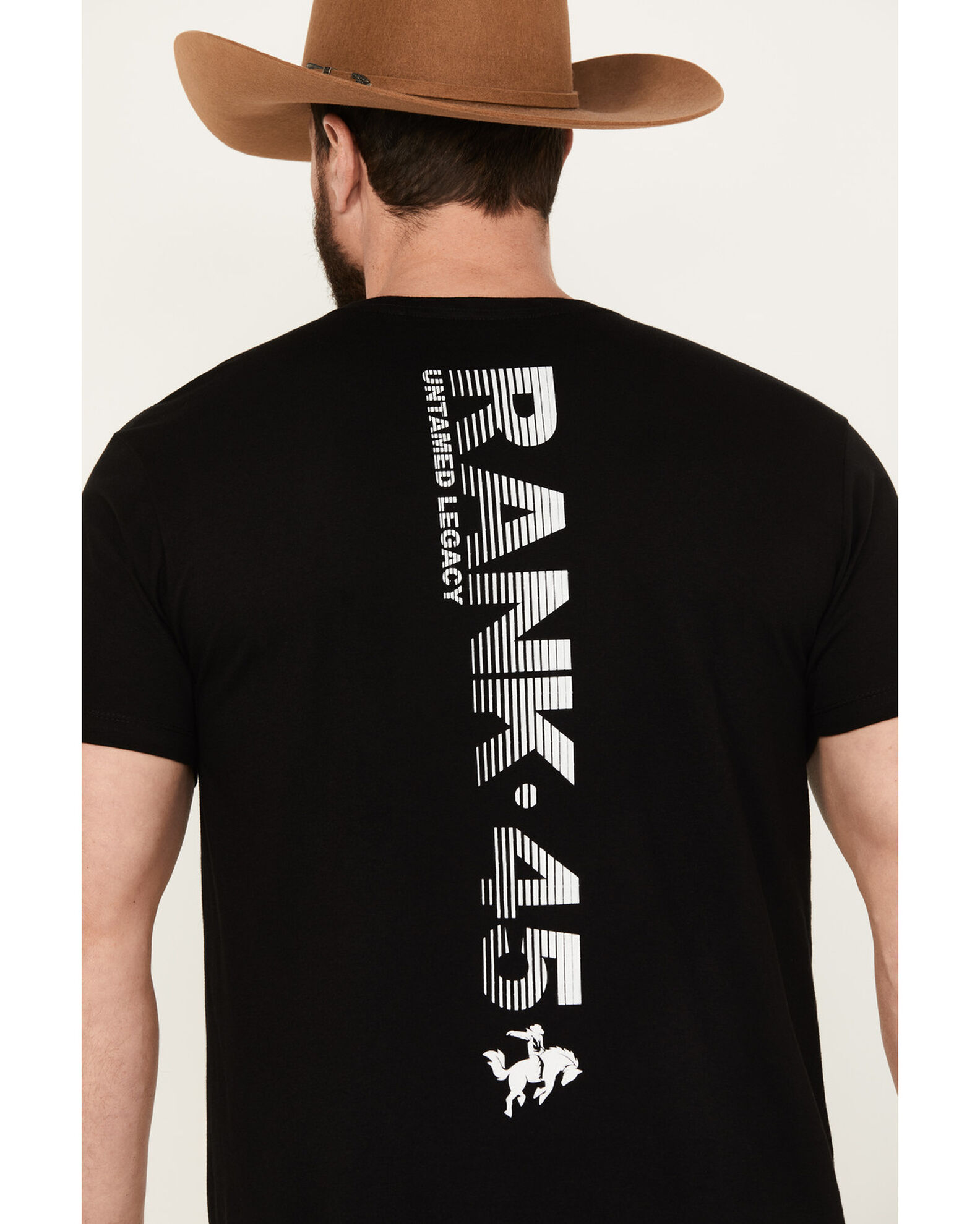 Image #4 - RANK 45® Men's Bronco Coral Short Sleeve Graphic T-Shirt, Black, hi-res