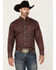 Image #1 - Ariat Men's Wrinkle Free Iman Paisley Print Long Sleeve Button-Down Western Shirt - Tall, Navy, hi-res