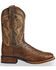 Image #2 - Dan Post Men's Alamosa Full Quill Ostrich Western Boots - Broad Square Toe, Chocolate, hi-res