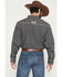 Image #4 - Cowboy Hardware Men's McKay Micro Geo Print Long Sleeve Button-Down Stretch Western Shirt, Black, hi-res