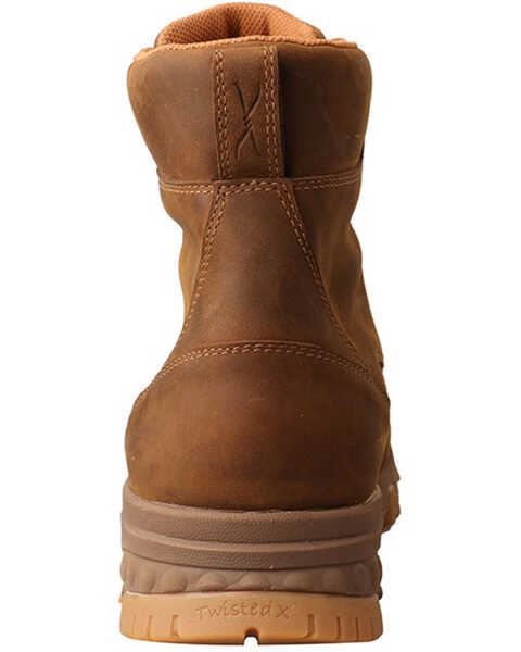 Image #5 - Twisted X Men's CellStretch Waterproof Work Boots - Soft Toe, Brown, hi-res