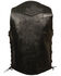 Image #2 - Milwaukee Leather Men's 10 Pocket Side Lace Vest - Tall, Black, hi-res
