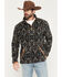 Image #1 - Hooey Men's Bozeman Southwestern Print Fleece 1/4 Zip Pullover, Black, hi-res