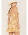 Band of the Free Women's Love Child Floral Print Tiered Dress, Yellow, hi-res