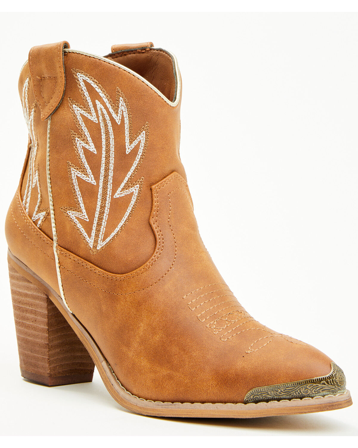 Image #1 - Volatile Women's Taylor Booties - Round Toe, Tan, hi-res