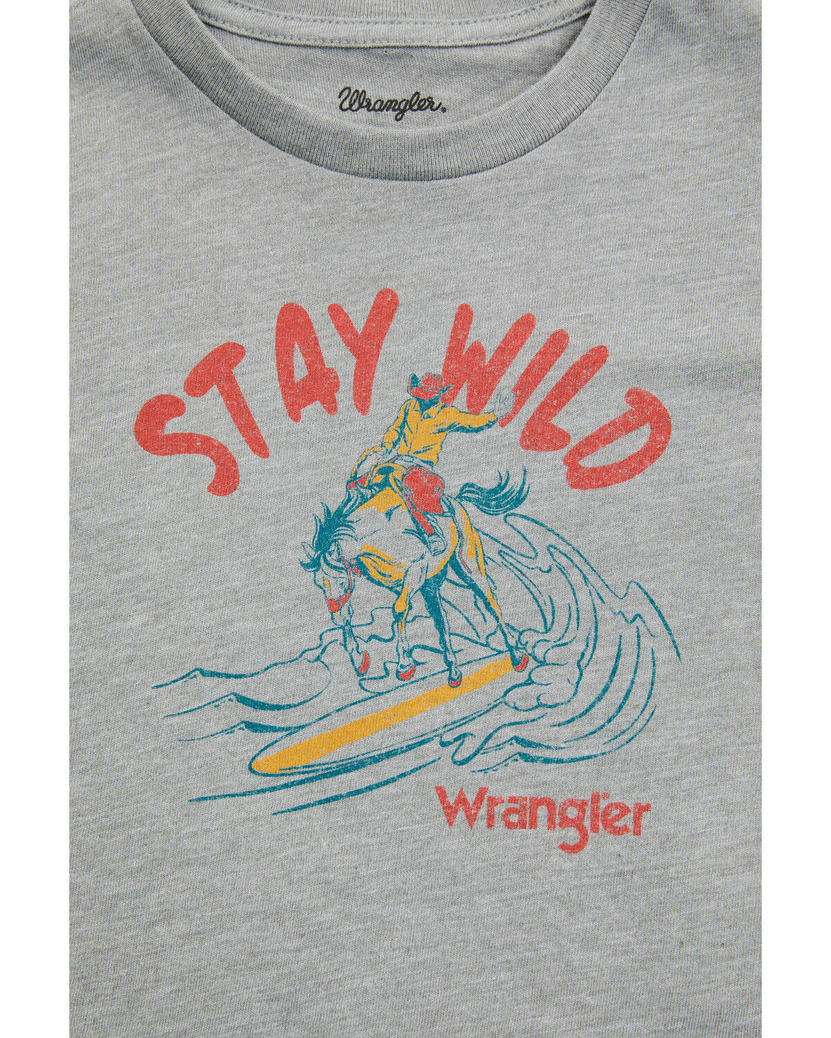 Image #2 - Wrangler Toddler Boys' Stay Wild Short Sleeve Graphic T-Shirt, Grey, hi-res