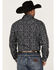 Rough Stock By Panhandle Men's Southwestern Dot Print Long Sleeve Pearl Snap Western Shirt , Black, hi-res