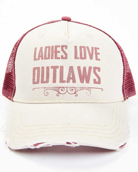 Idyllwind Women's Ladies Love Outlaws Baseball Cap , Ivory, hi-res