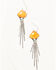 Image #2 - Paige Wallace Women's Spiny Oyster Wave Dangle Earrings, Orange, hi-res