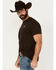 Image #3 - Riot Society Men's Bull Skull Short Sleeve Graphic T-Shirt, Brown, hi-res