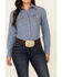 Image #3 - Wrangler Women's Solid Chambray Denim Long Sleeve Snap Western Core Shirt, Blue, hi-res