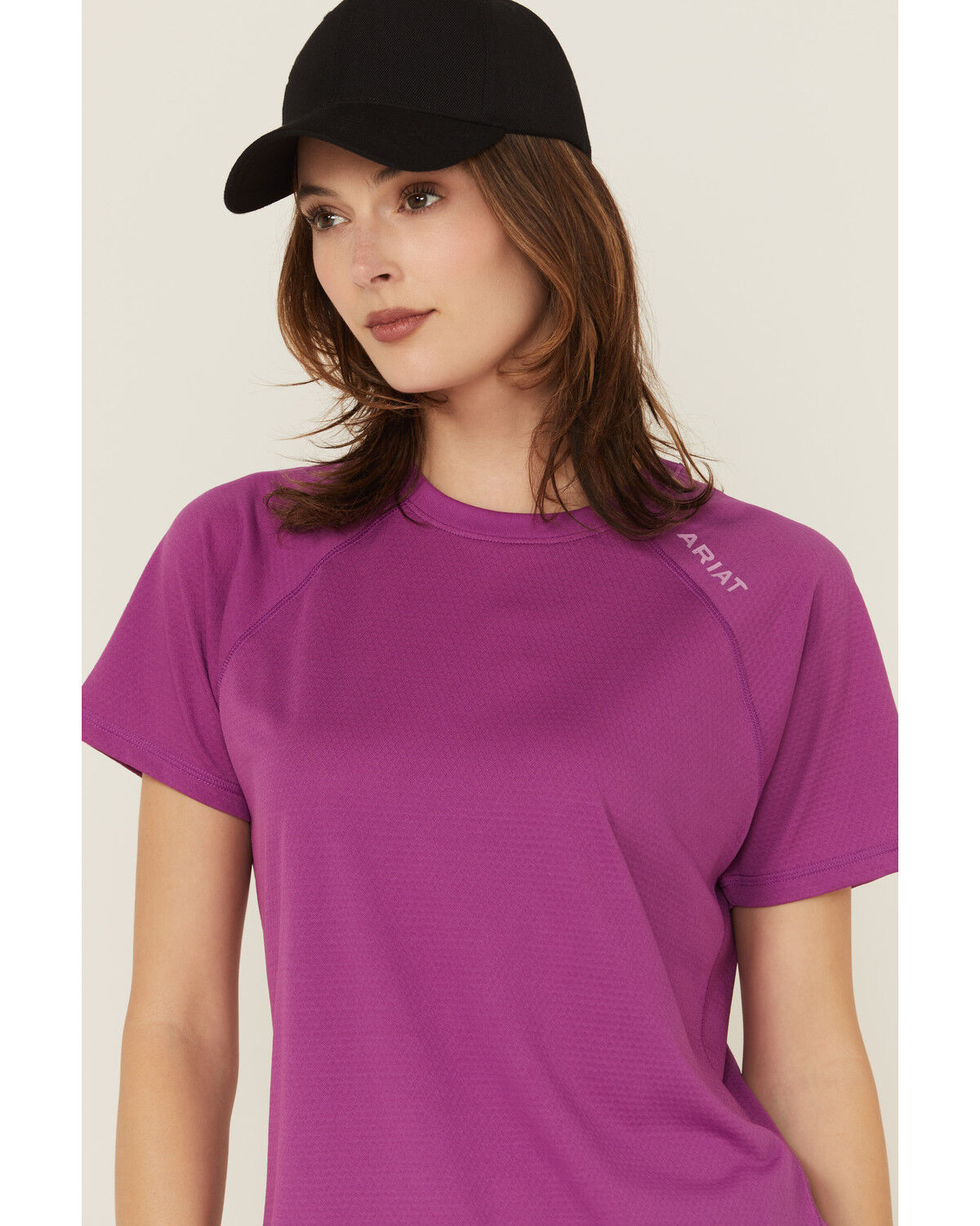 Image #2 - Ariat Women's Rebar Heat Fighter Essential Short Sleeve Work Tee, Purple, hi-res