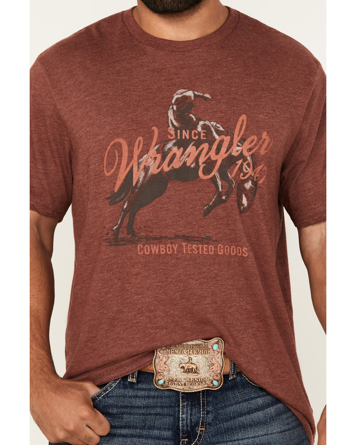 ◆Wrangler◆ Standard Cowboy Club Short Sleeve T-Shirt Charc Wrangler® Short Sleeve Long Live Cowboys T-Shirt | Dillard's