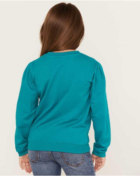 Image #3 - Wrangler Girls' Horseshoe Moon Graphic Sweatshirt, , hi-res