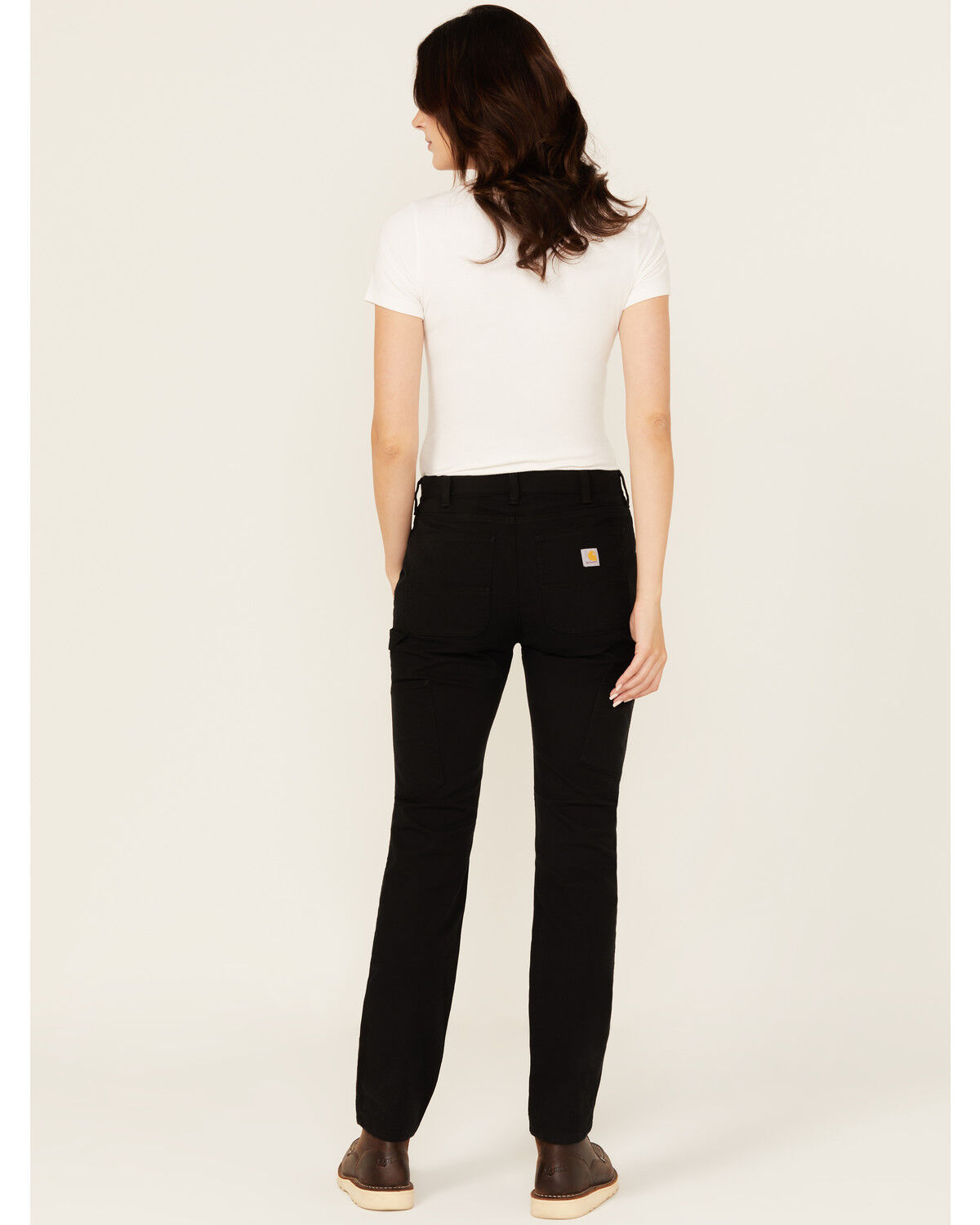 Image #3 - Carhartt Women's Rugged Flex® Relaxed Fit Double-Knee Canvas Work Pants, Black, hi-res