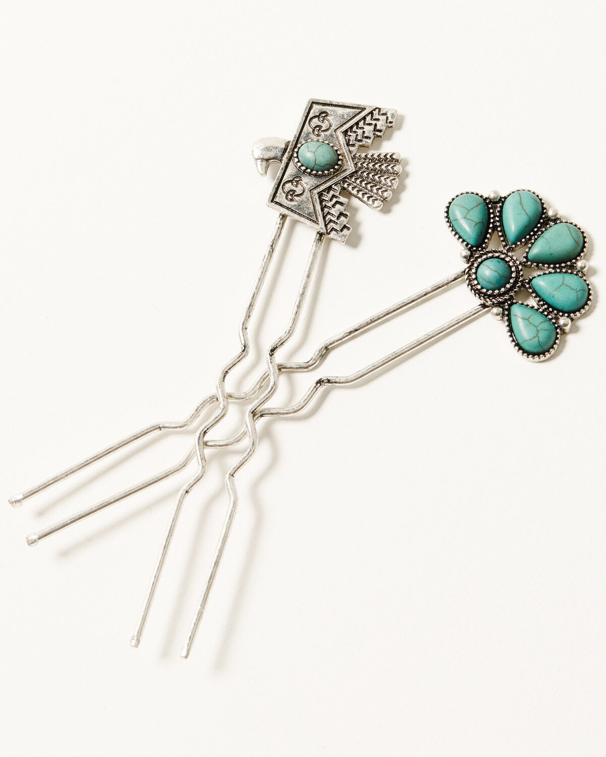 Image #3 - Shyanne Women's Hair Pins - 2 Piece, Silver, hi-res