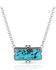 Image #1 - Montana Silversmiths Women's Looking Glass Turquoise Necklace , Silver, hi-res