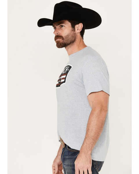 Image #2 - Cinch Men's Americana Logo Short Sleeve Graphic T-Shirt, Heather Blue, hi-res