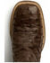 Ferrini Men's Cognac Full Quill Ostrich Western Boots - Broad Square Toe, Chocolate, hi-res