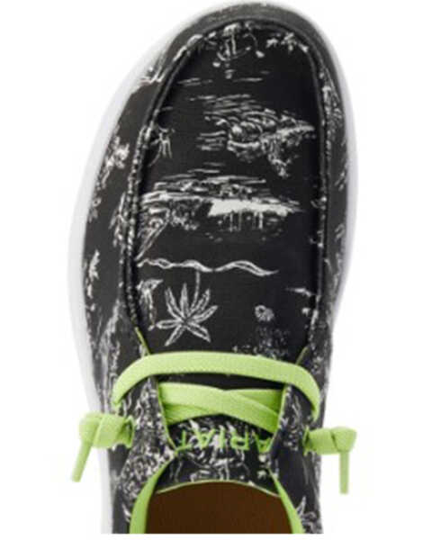 Image #4 - Ariat Men's Hilo Aloha Western Casual Shoes - Moc Toe, Black, hi-res