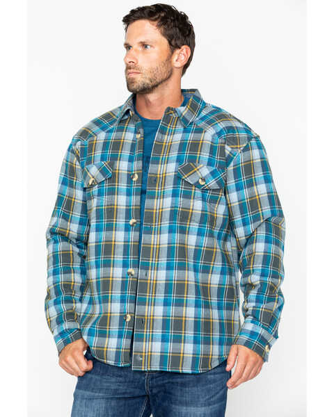 Image #1 - Cody James Men's Buckhorn Bonded Flannel Long Sleeve Western Shirt Jacket , , hi-res