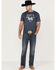 Image #2 - Wrangler Men's Heather Navy Don't Be An Graphic Short Sleeve T-Shirt, Navy, hi-res
