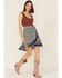 Image #1 - Bila Women's Border Print Wrap Mini Skirt, Blue, hi-res