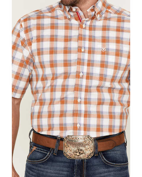 Image #3 - Ariat Men's Bodhi Small Plaid Short Sleeve Button Down Western Shirt , White, hi-res
