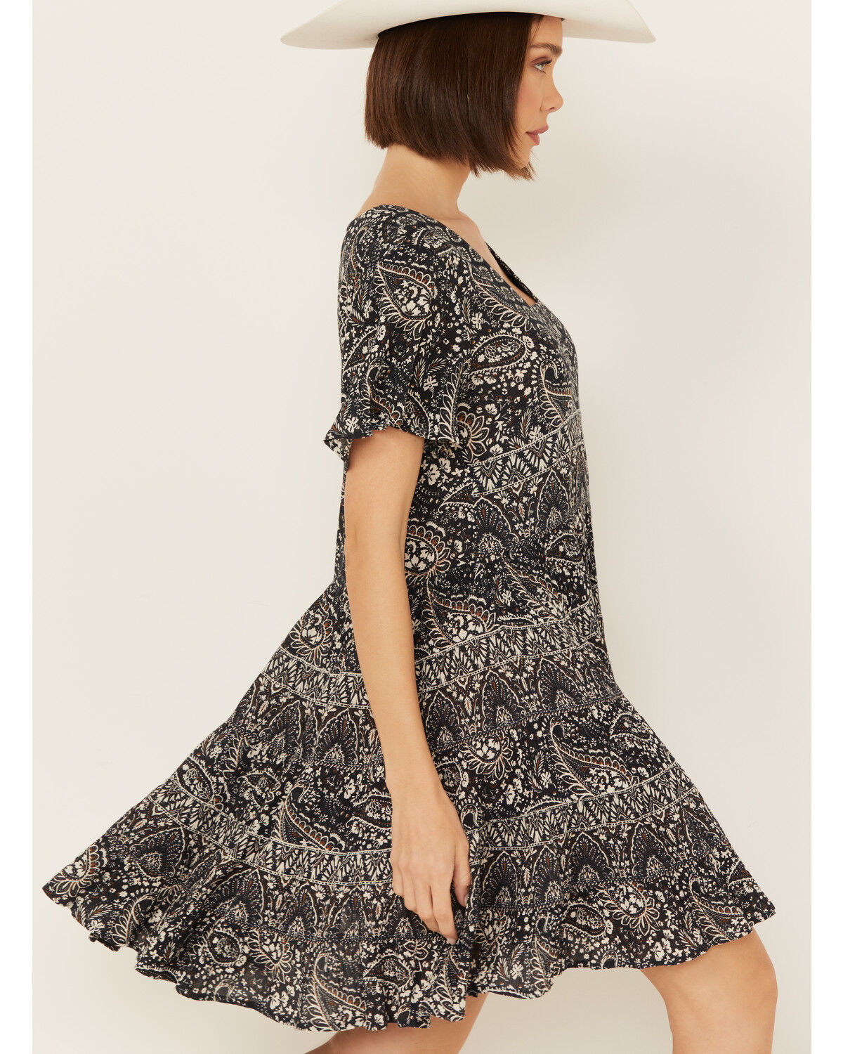 Image #3 - Bila Women's Toluca Short Sleeve Mini Dress, Navy, hi-res