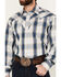 Image #3 - Stetson Men's Plaid Print Long Sleeve Pearl Snap Western Shirt, Blue, hi-res