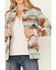 Idyllwind Women's Southwestern Print Jacquard Shacket , Stone, hi-res