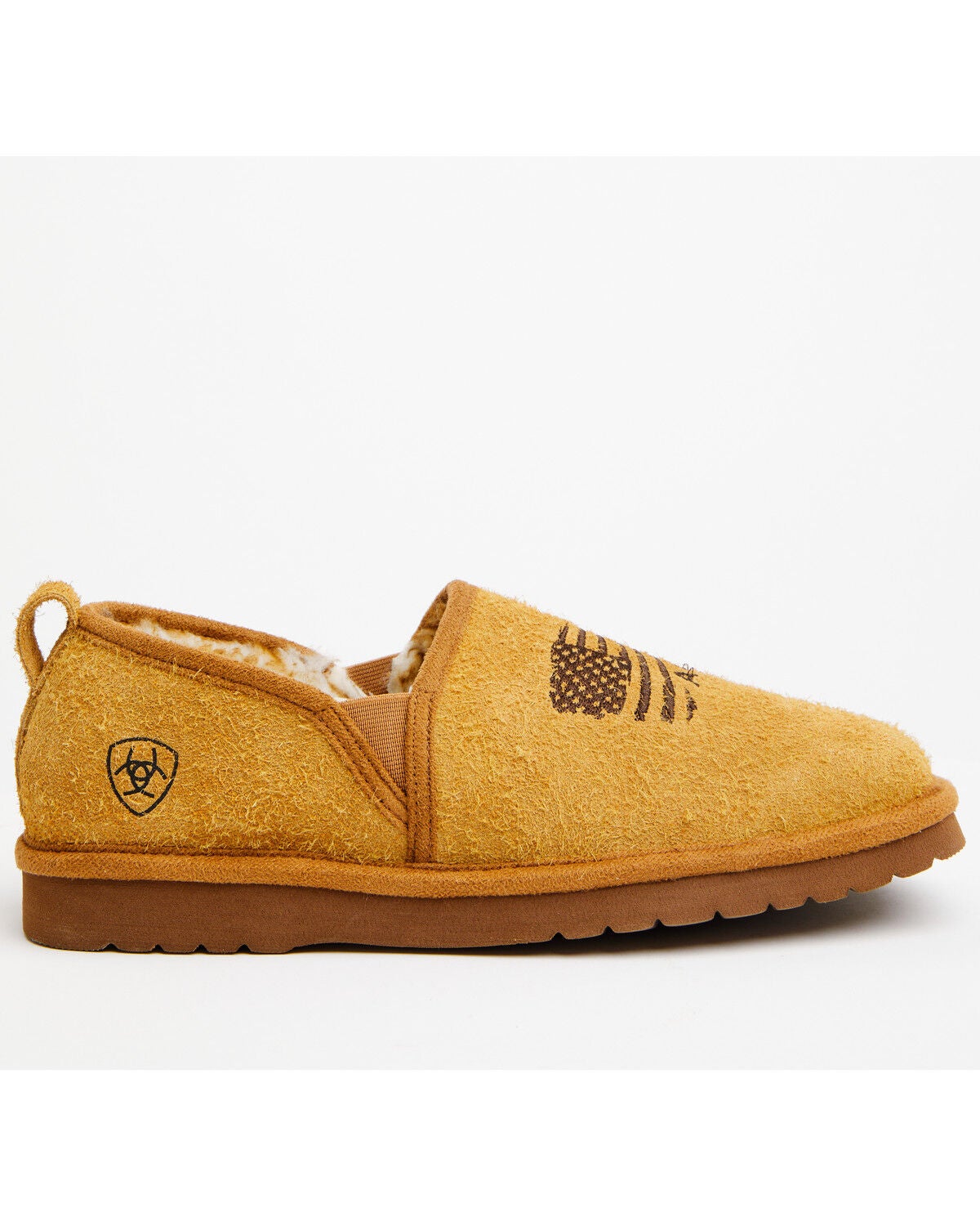Image #2 - Ariat Men's Rough Lasso Square Toe Slippers, Tan, hi-res