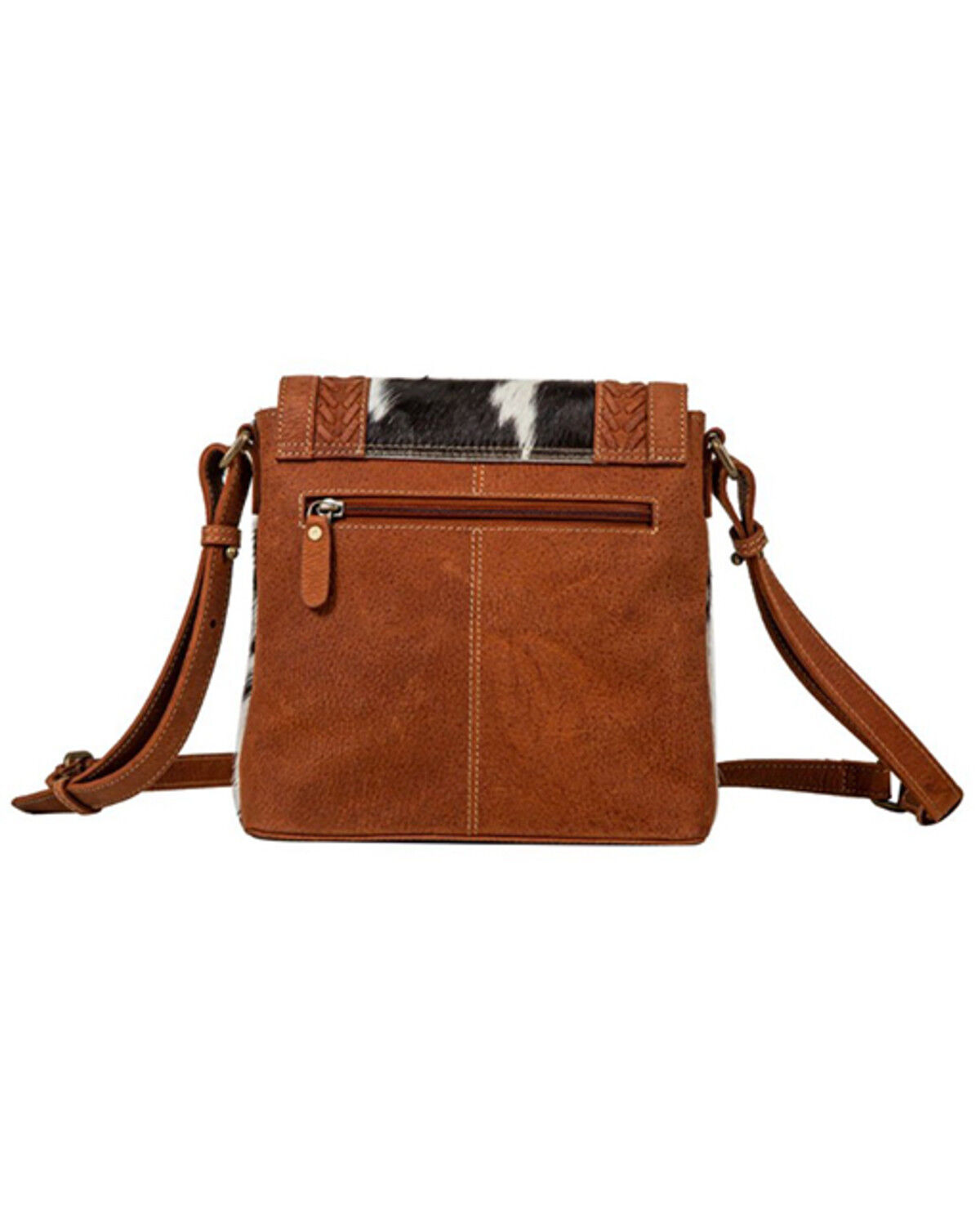 Image #2 - Myra Bag Women's Westward Tasseled Leather Hair-On Crossbody Bag, Multi, hi-res