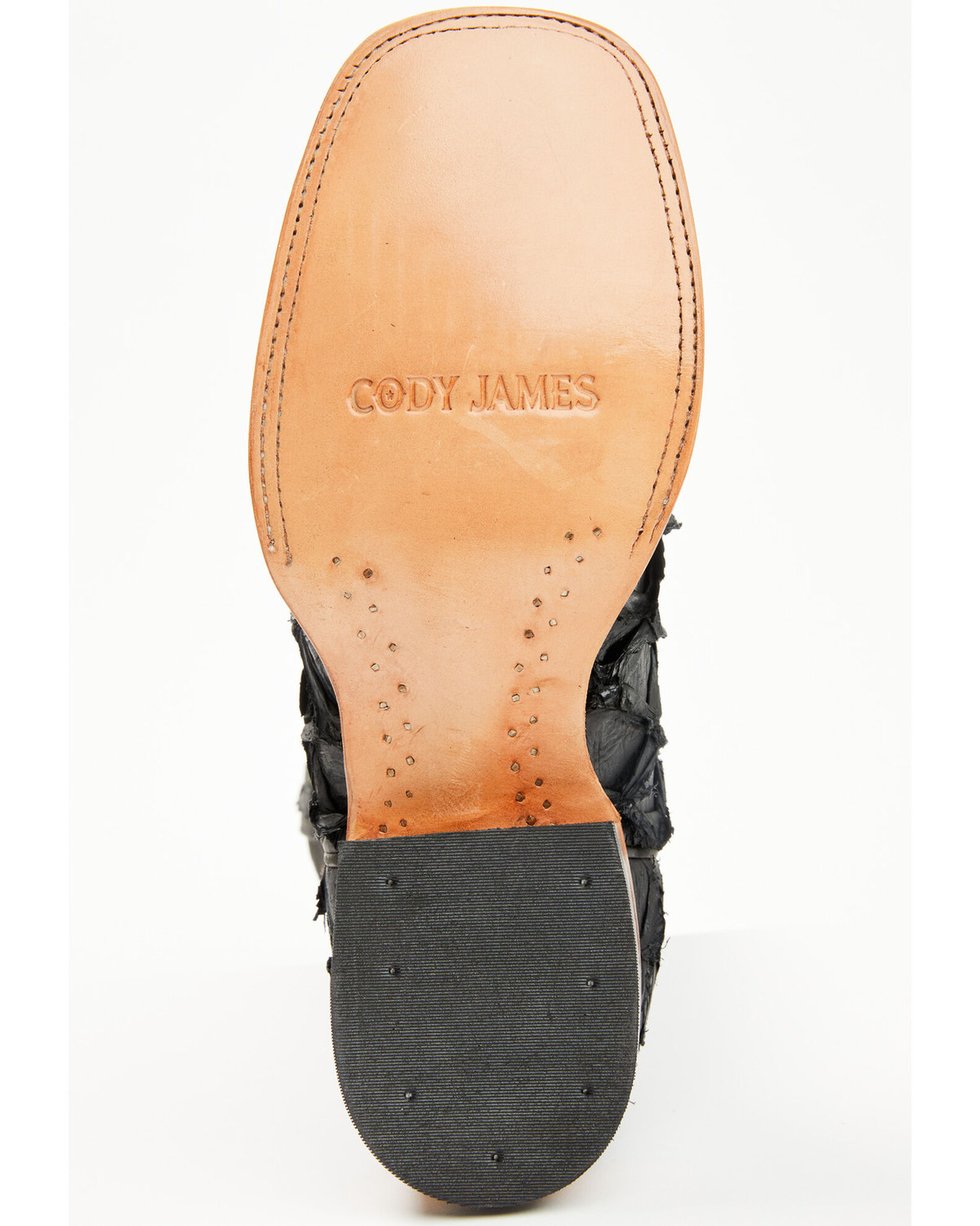 Image #7 - Cody James Men's Exotic Pirarucu Western Boots - Broad Square Toe, Black, hi-res