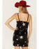 Image #4 - Rock & Roll Denim Women's Sleeveless Star Sequins Mini Dress, Black, hi-res