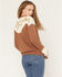 Image #4 - Pendleton Women's Floral Henley Sweater, Brown, hi-res